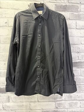 Ted Baker Endurance Black Long-Sleeve Button-Down Shirt